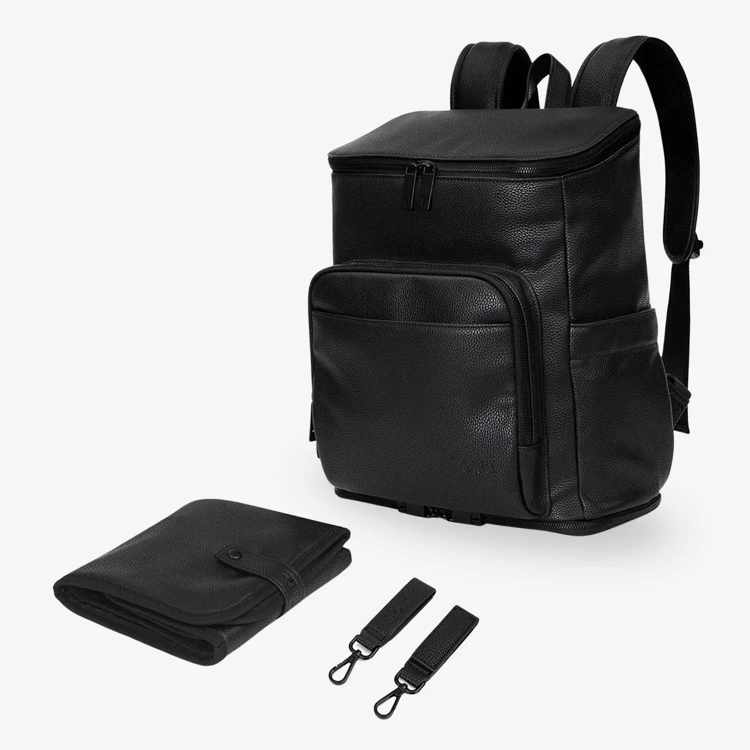The Nappy Bag Backpack (Black / Black)