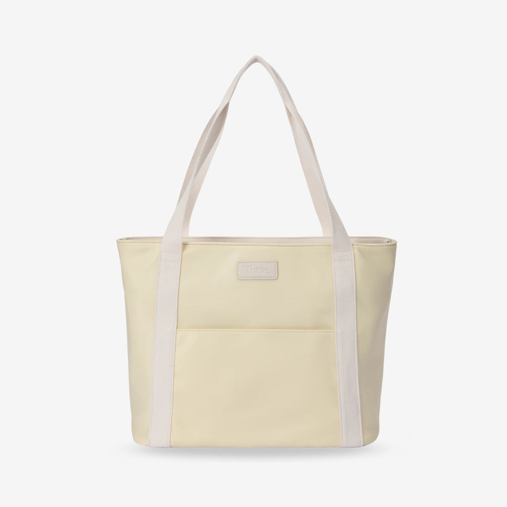 The Nylon Tote Bag (Butter Yellow / Cream)