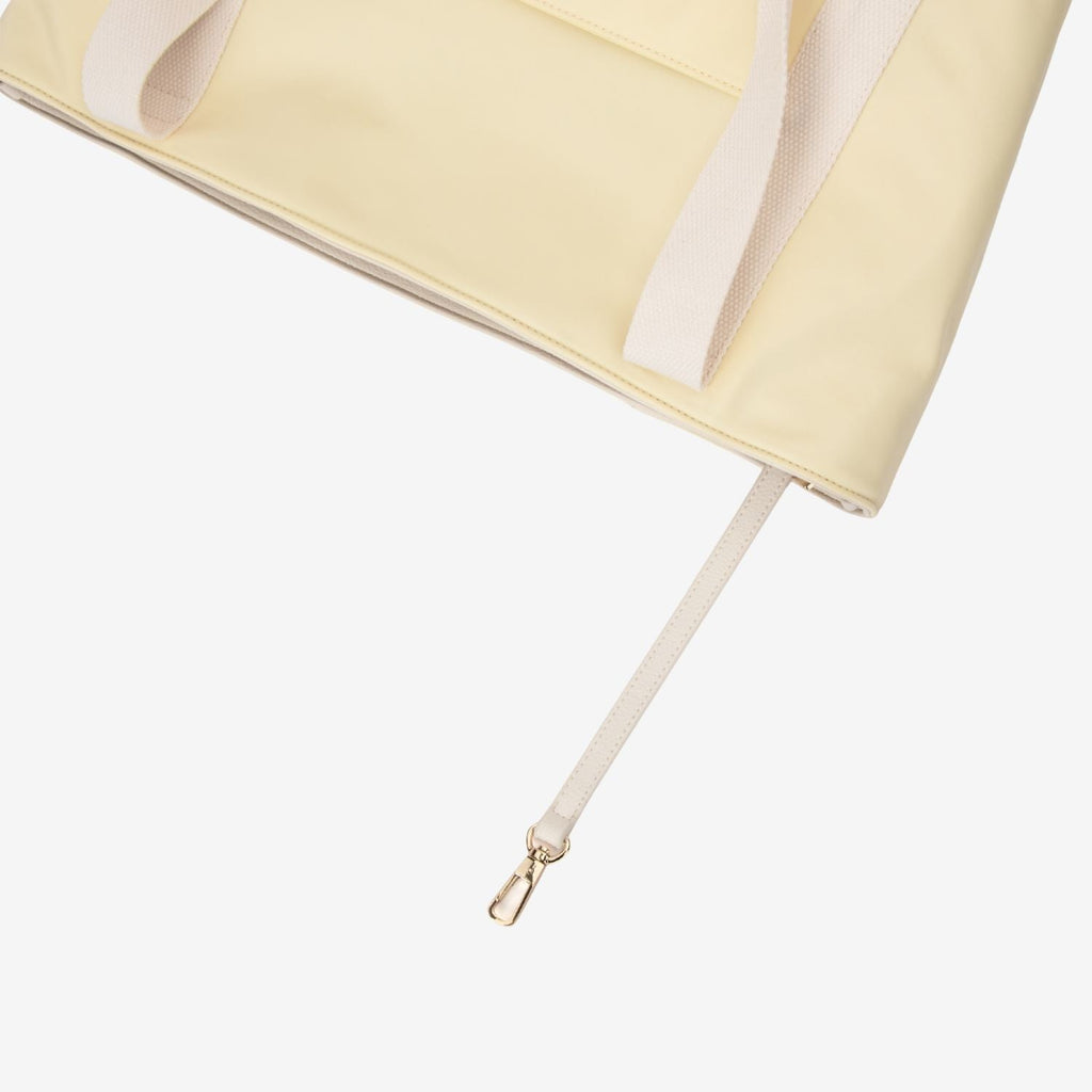 The Nylon Tote Bag (Butter Yellow / Cream)
