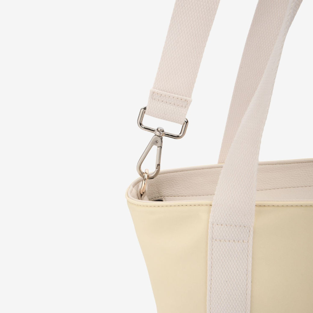 The Nylon Tote Bag (Butter Yellow / Cream)