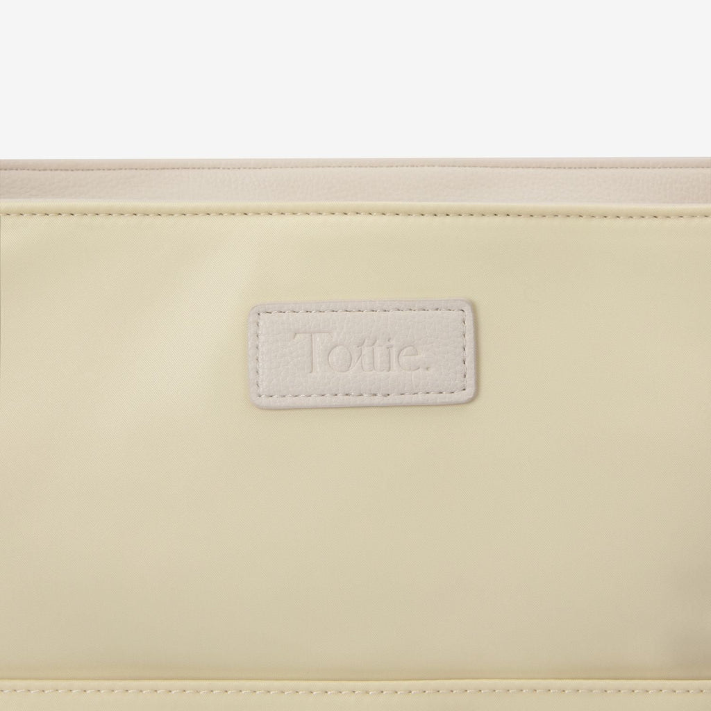 The Nylon Tote Nappy Bag (Butter Yellow/Cream)