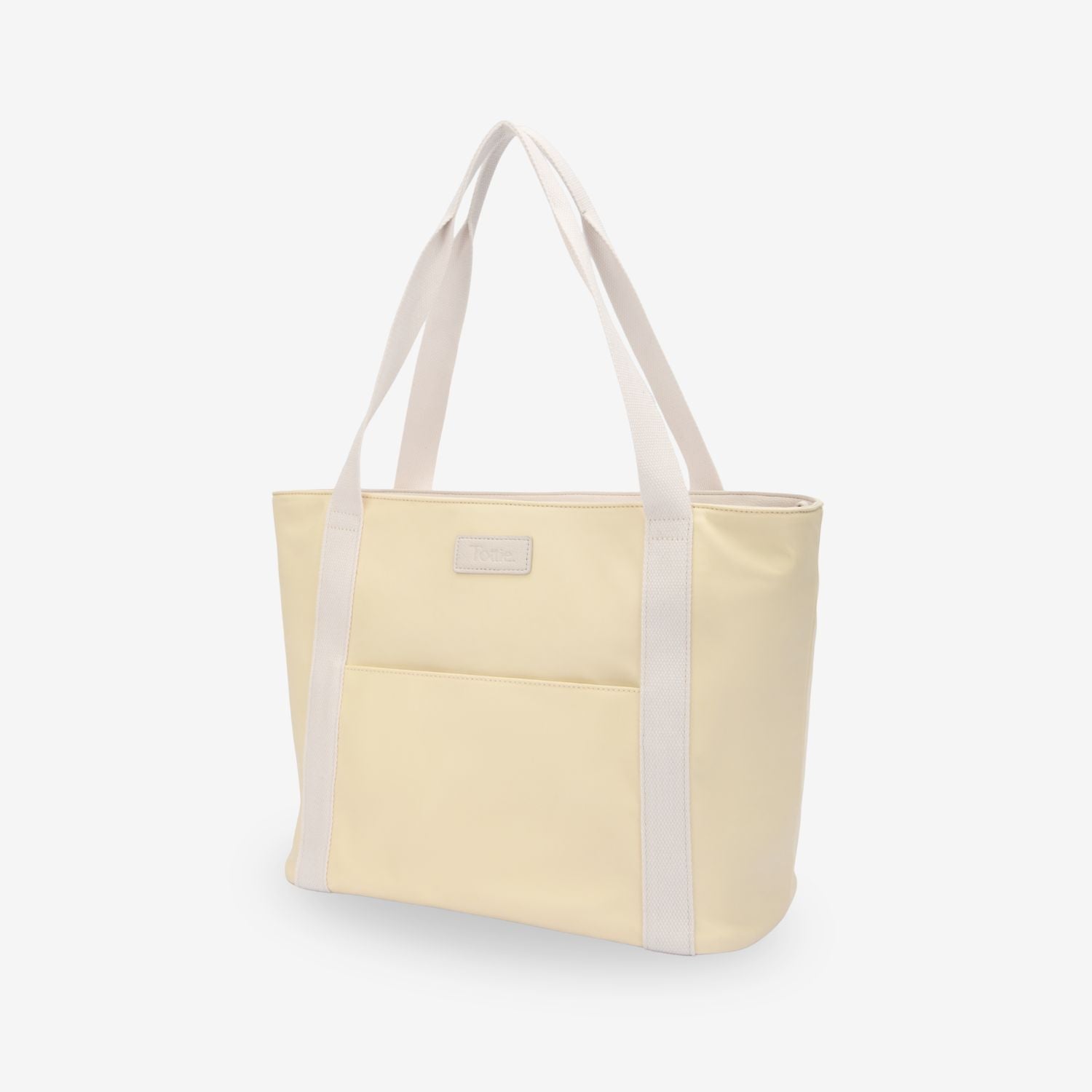 The Nylon Tote Bag (Butter Yellow / Cream)