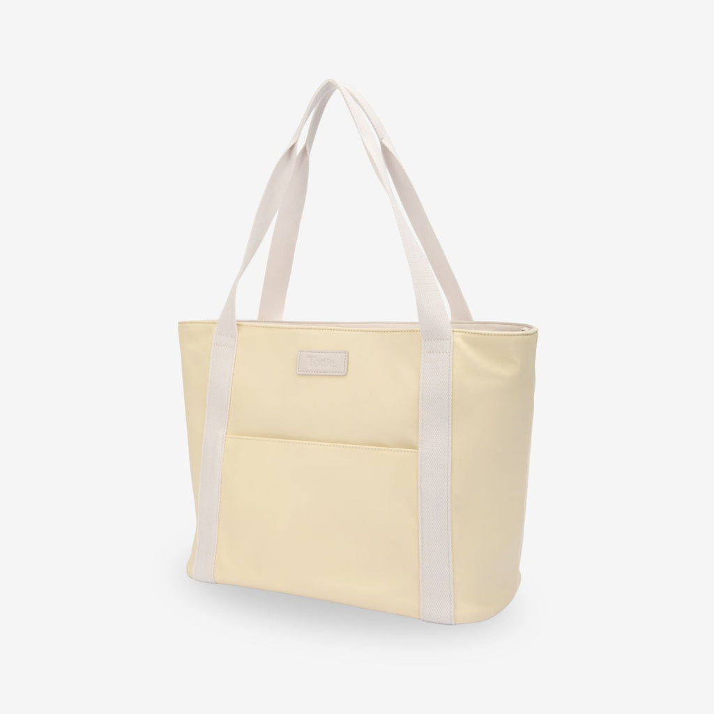 The Nylon Tote Nappy Bag (Butter Yellow/Cream)