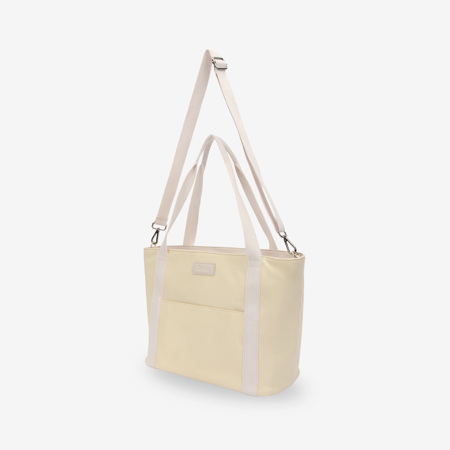 The Nylon Tote Nappy Bag (Butter Yellow/Cream)