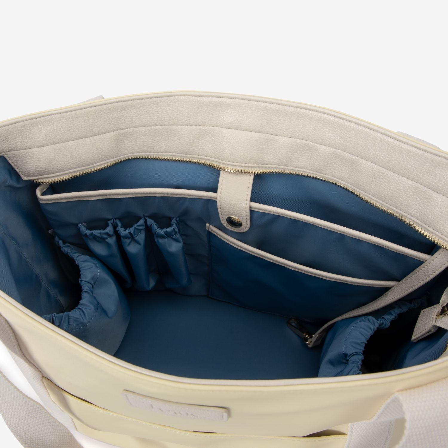 The Nylon Tote Nappy Bag (Butter Yellow/Cream)
